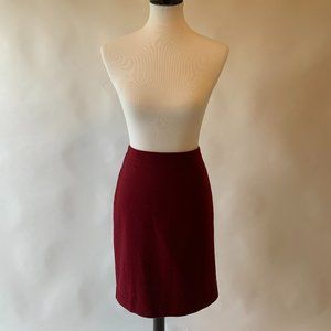 J. Crew red wool pencil skirt